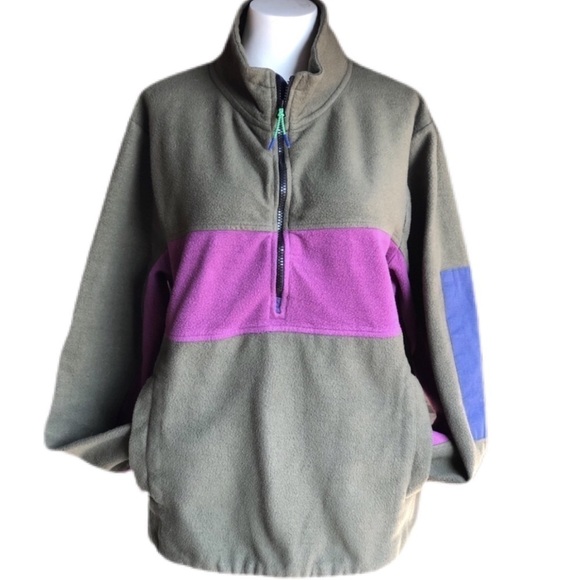 Urban Outfitters Jacket Olive Half Zip Size Medium - Picture 1 of 10